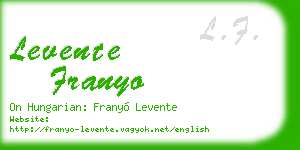 levente franyo business card